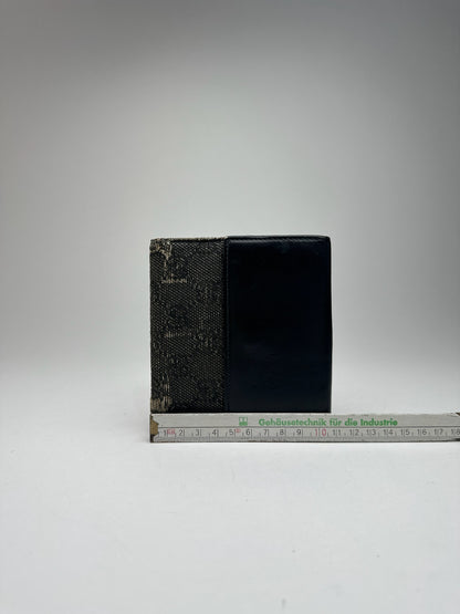 Vintage Gucci Monogram Wallet black gray Jackie