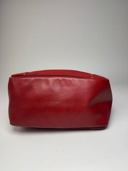 Vintage Chloe Leather Tote Bag Red