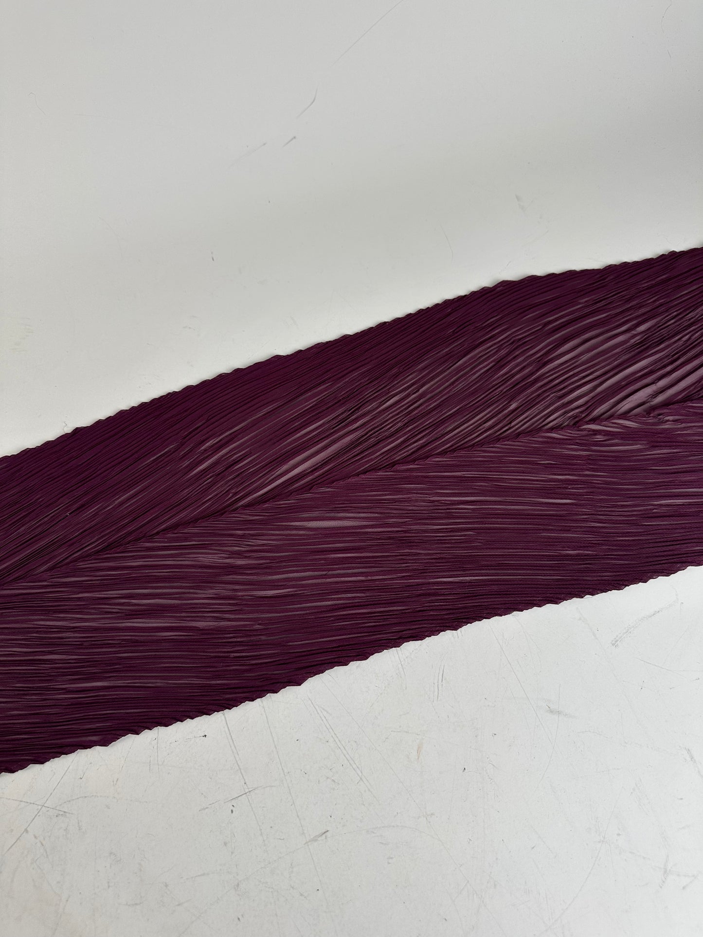 Vintage Pleats Shawl Pleated Synthetic Burgundy