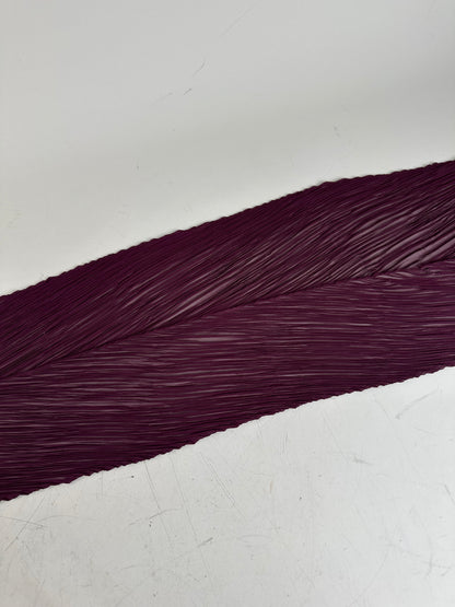 Vintage Pleats Shawl Pleated Synthetic Burgundy