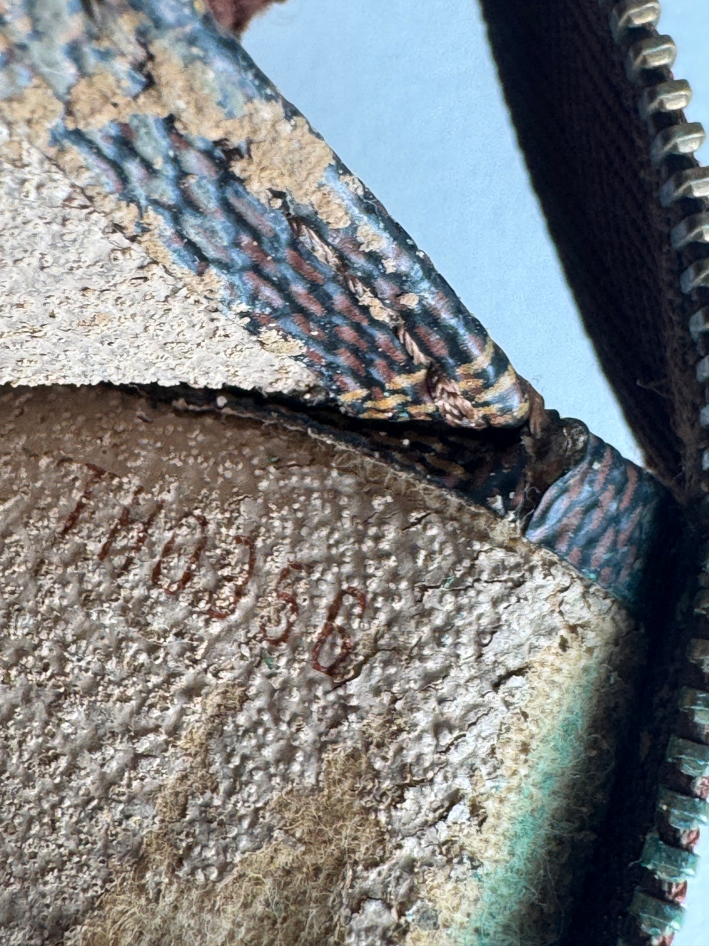 Vintage Louis Vuitton Damier Monogram Leather Clutch Brown