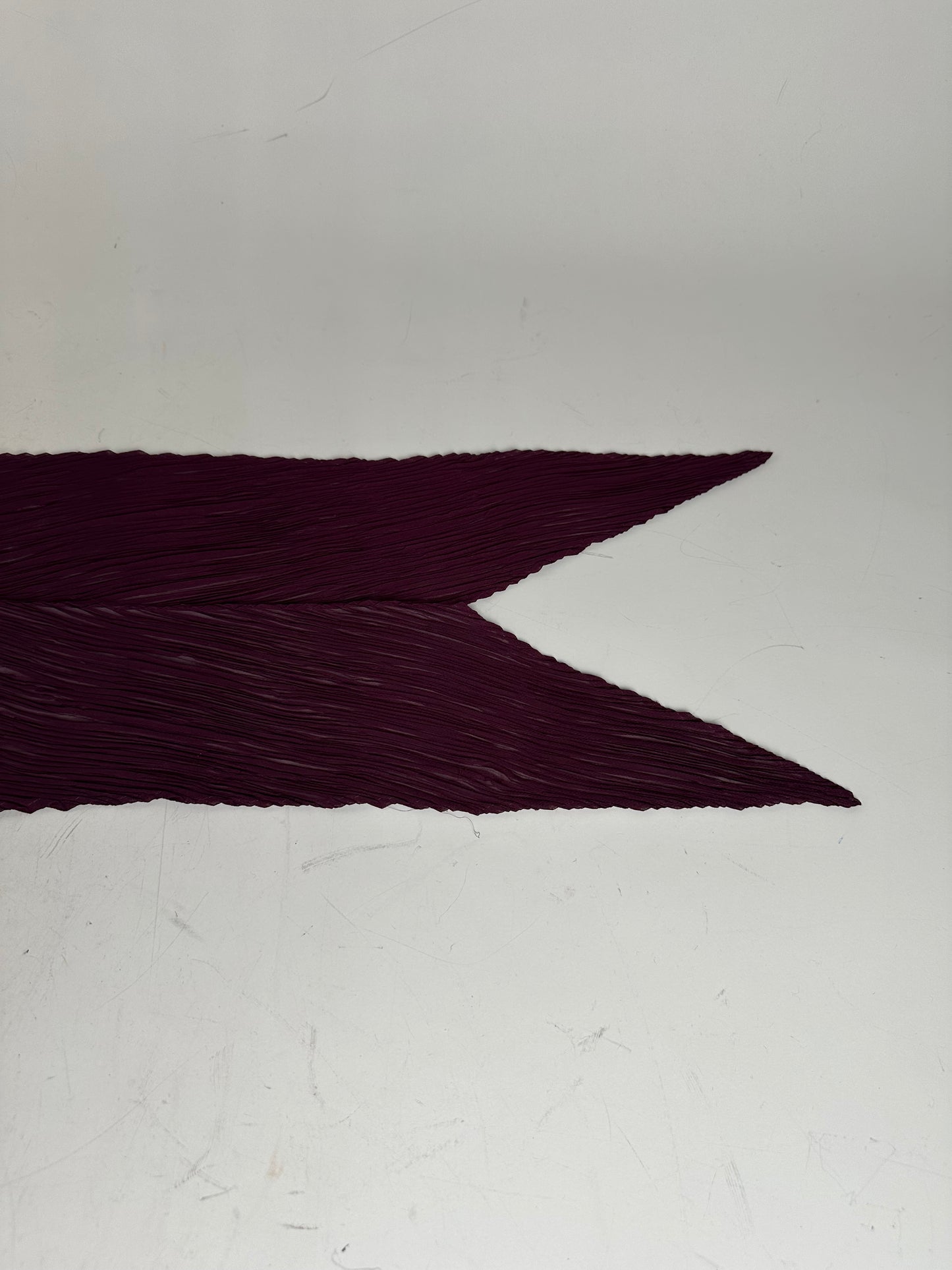 Vintage Pleats Shawl Pleated Synthetic Burgundy