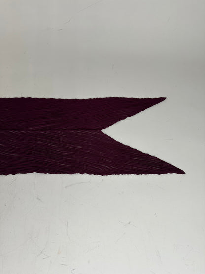 Vintage Pleats Shawl Pleated Synthetic Burgundy