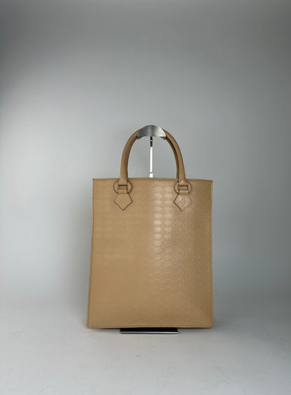 Vintage Vivienne Westwood Textured Tote Bag Beige