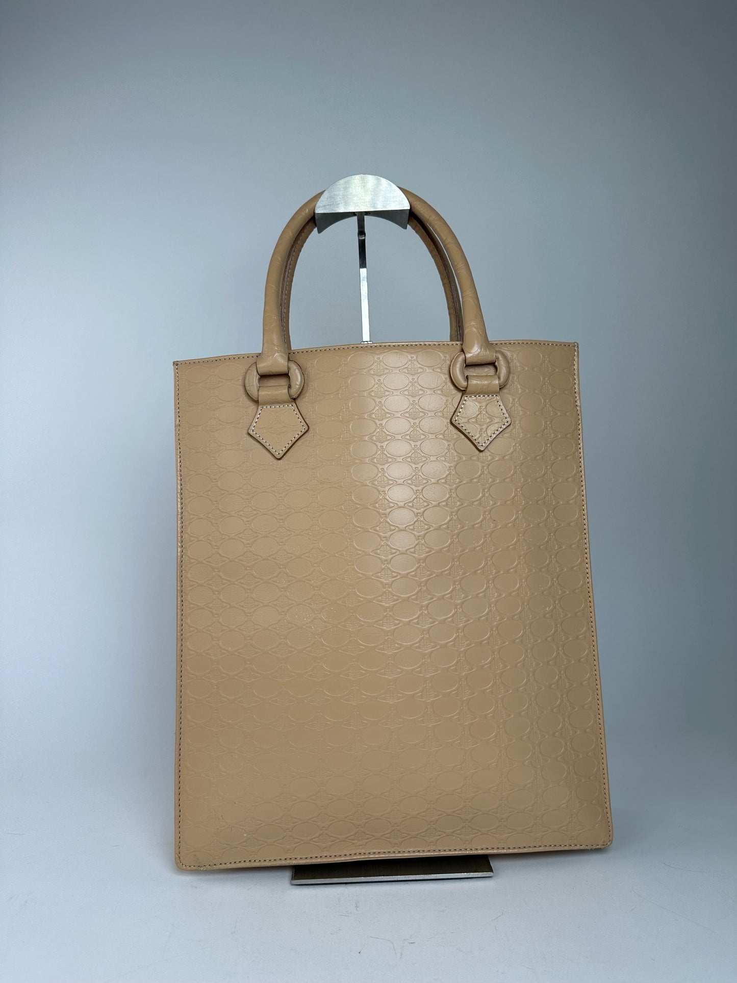 Vintage Vivienne Westwood Textured Tote Bag Beige