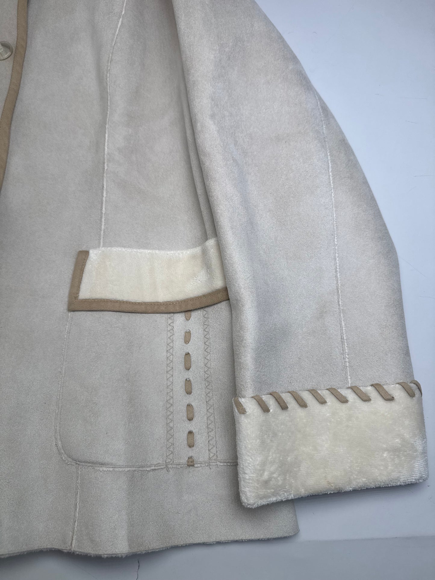 Vintage Kansai Yamamoto Suede Jacket Cream M