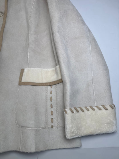 Vintage Kansai Yamamoto Suede Jacket Cream M