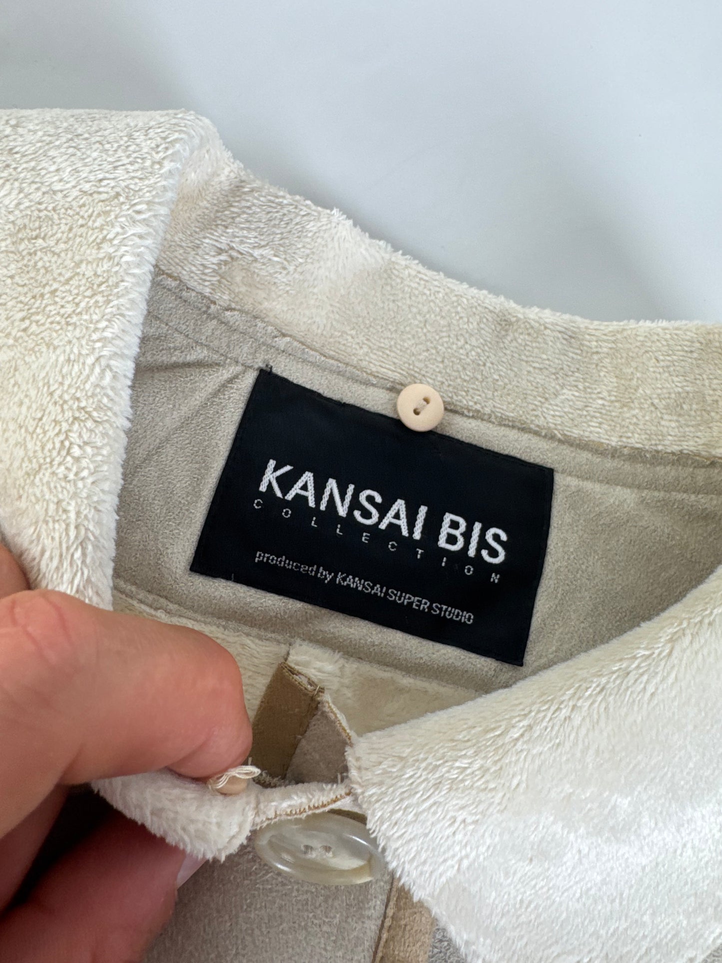 Vintage Kansai Yamamoto Suede Jacket Cream M