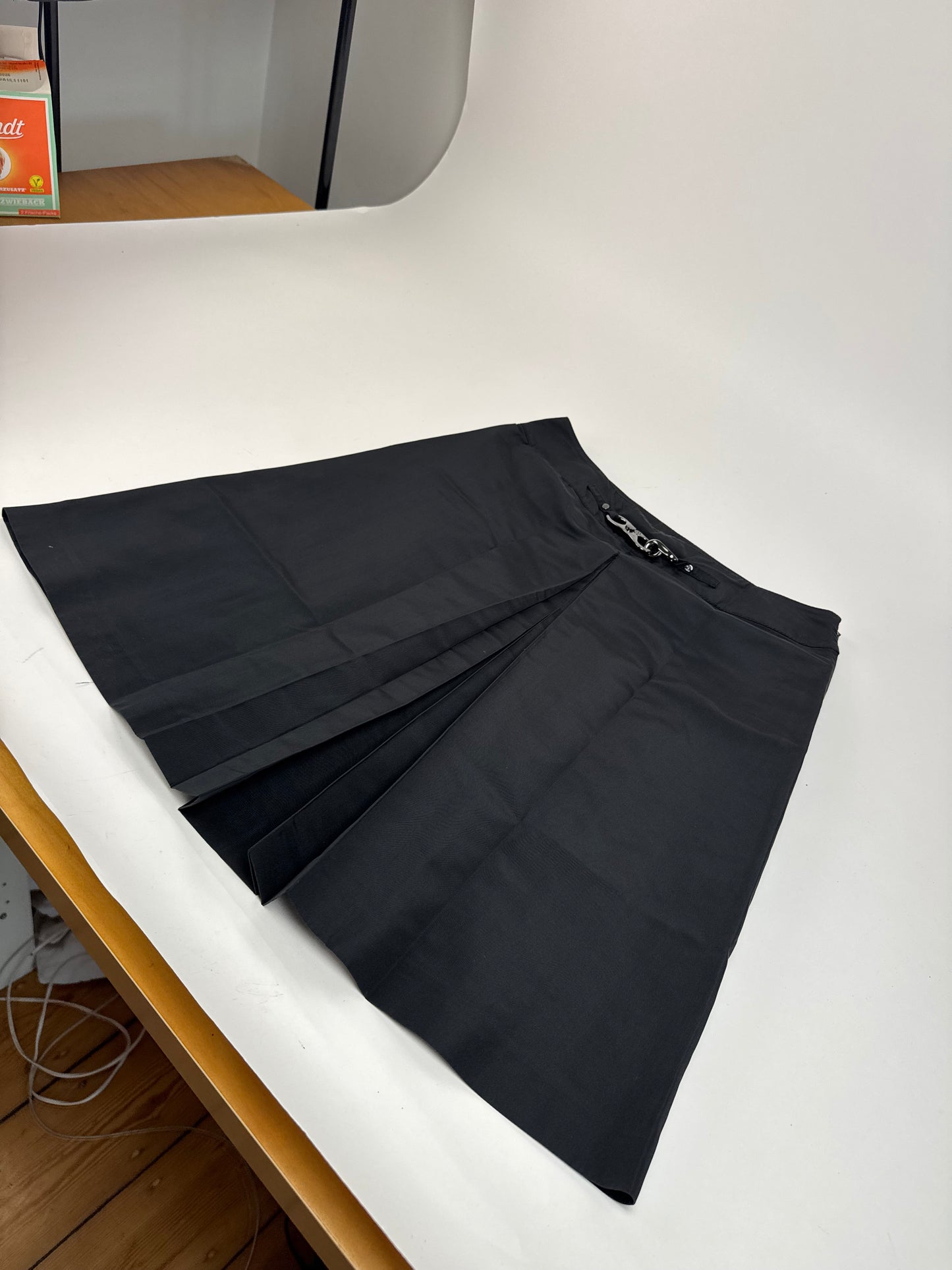 Vintage Celine Polyester skirt black 40