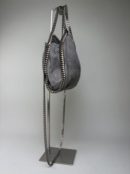 Vintage Stella Mc Cartney Chain-Trim Hobo Bag Grey Beige