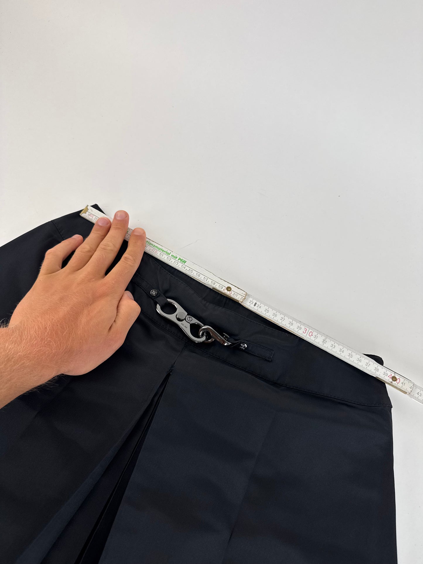 Vintage Celine Polyester skirt black 40