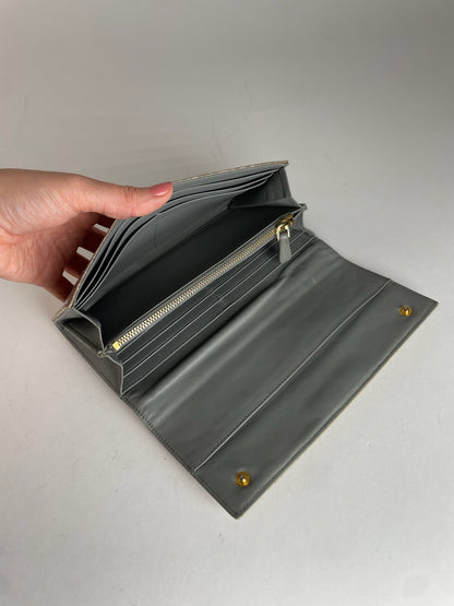 Vintage Miu Miu crocodile Emblossed Leather Wallet Brown