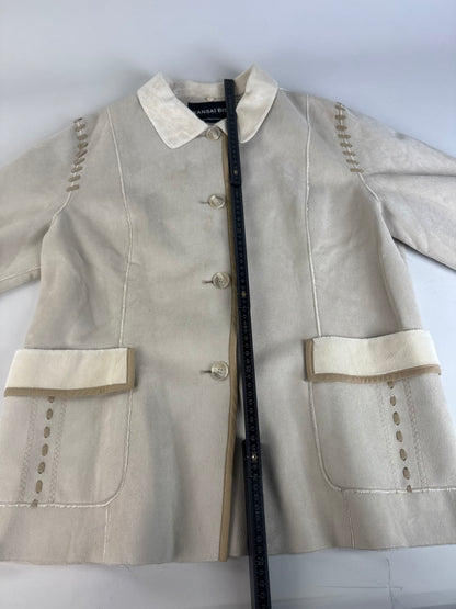 Vintage Kansai Yamamoto Suede Jacket Cream M