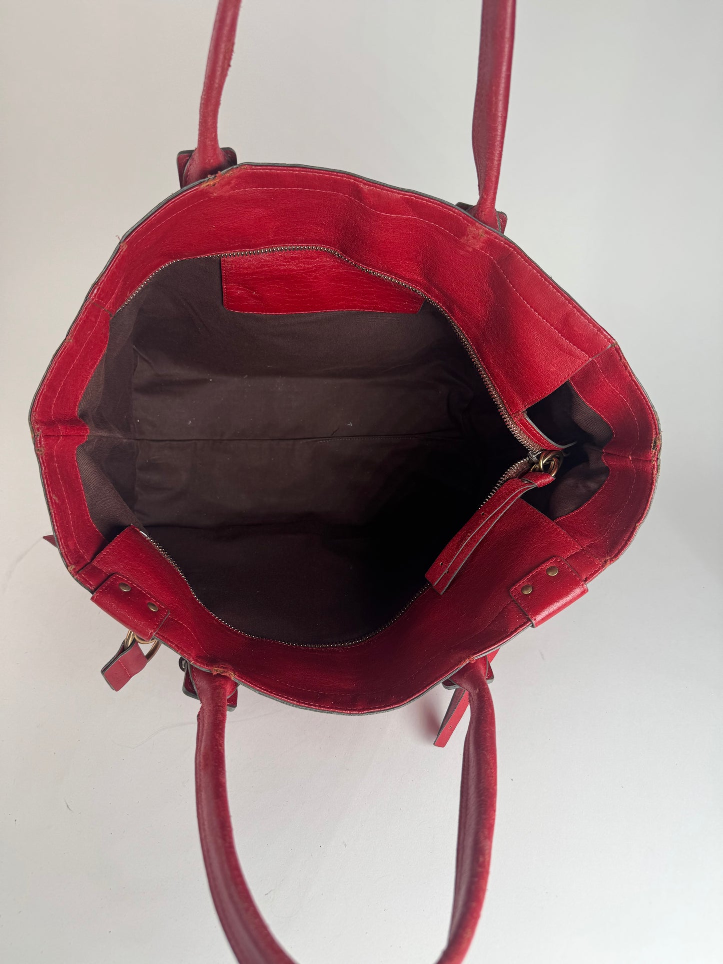 Vintage Chloe Leather Handbag Red