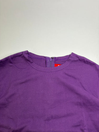 Vintage Comme des Garçons Peggy Moffitt Striped Sleeve Top Early 2000s Purple M