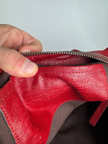 Vintage Chloe Leather Handbag Red