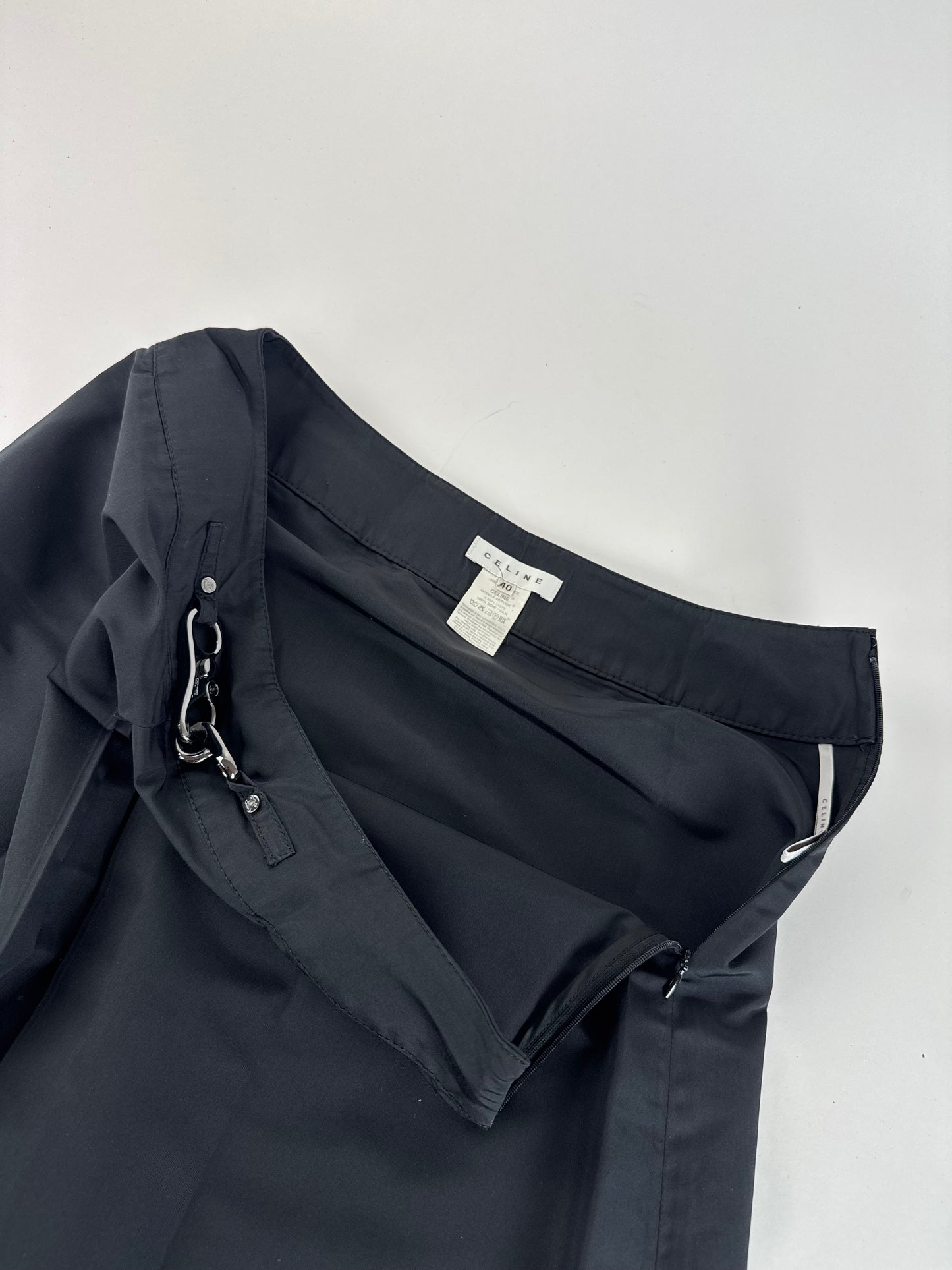 Vintage Celine Polyester skirt black 40