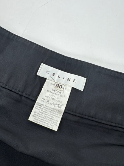 Vintage Celine Polyester skirt black 40
