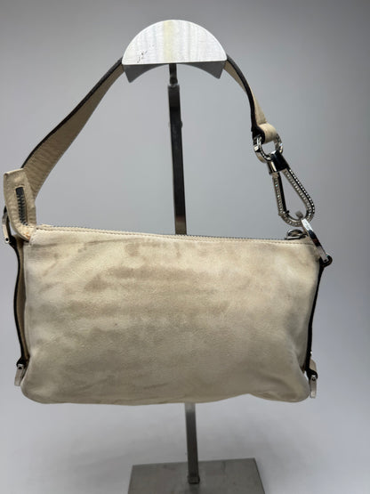 Vintage Versace suede bag beige pink