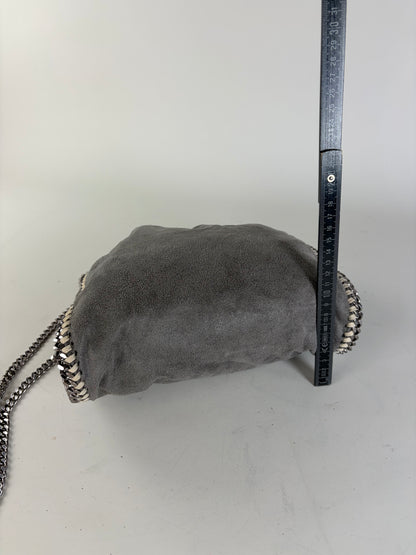 Vintage Stella Mc Cartney Chain-Trim Hobo Bag Grey Beige