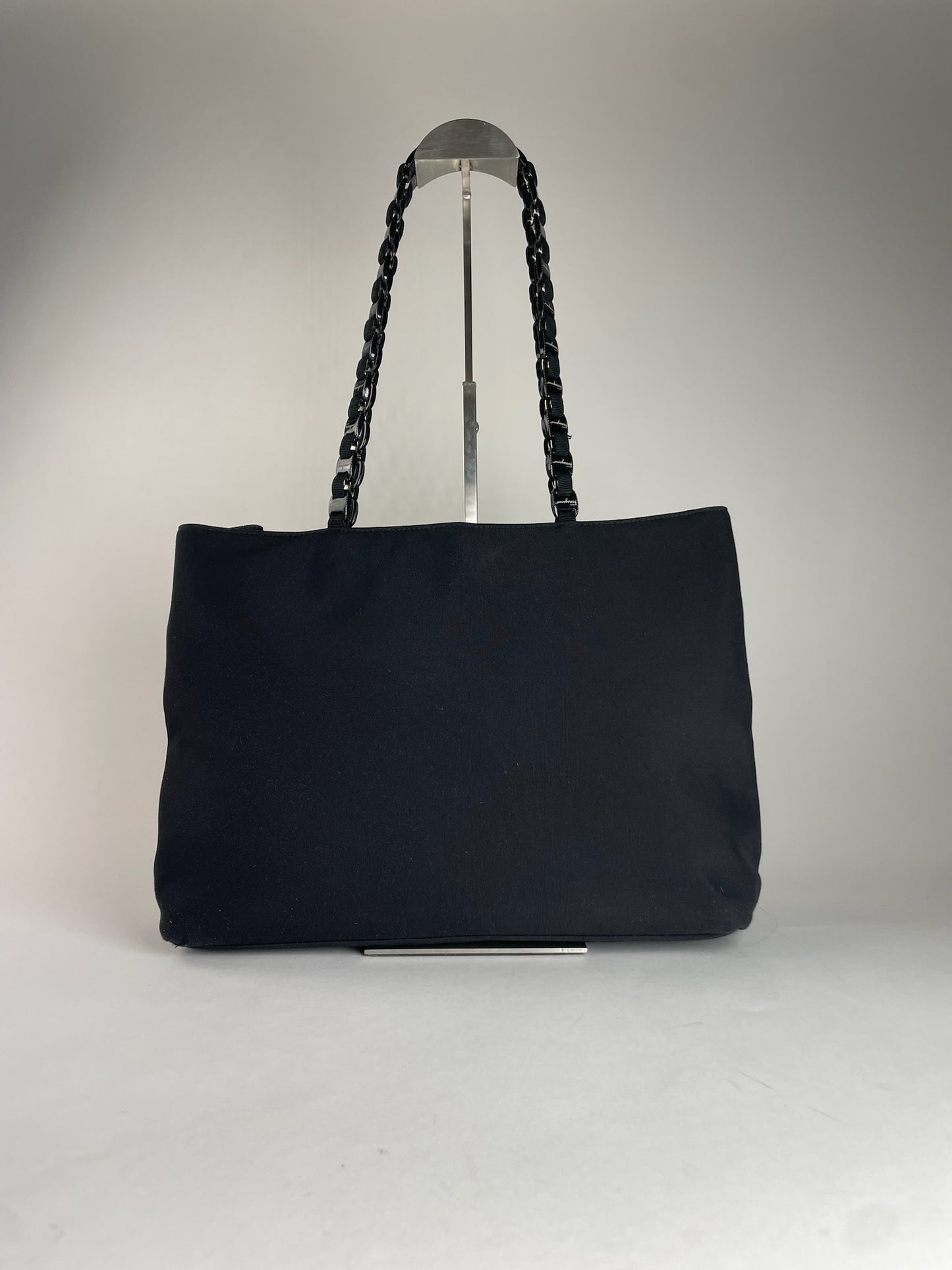 Vintage Salvatore Ferragamo Polyester Handbag Black