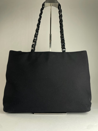 Vintage Salvatore Ferragamo Polyester Handbag Black