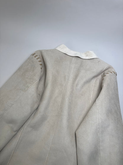 Vintage Kansai Yamamoto Suede Jacket Cream M