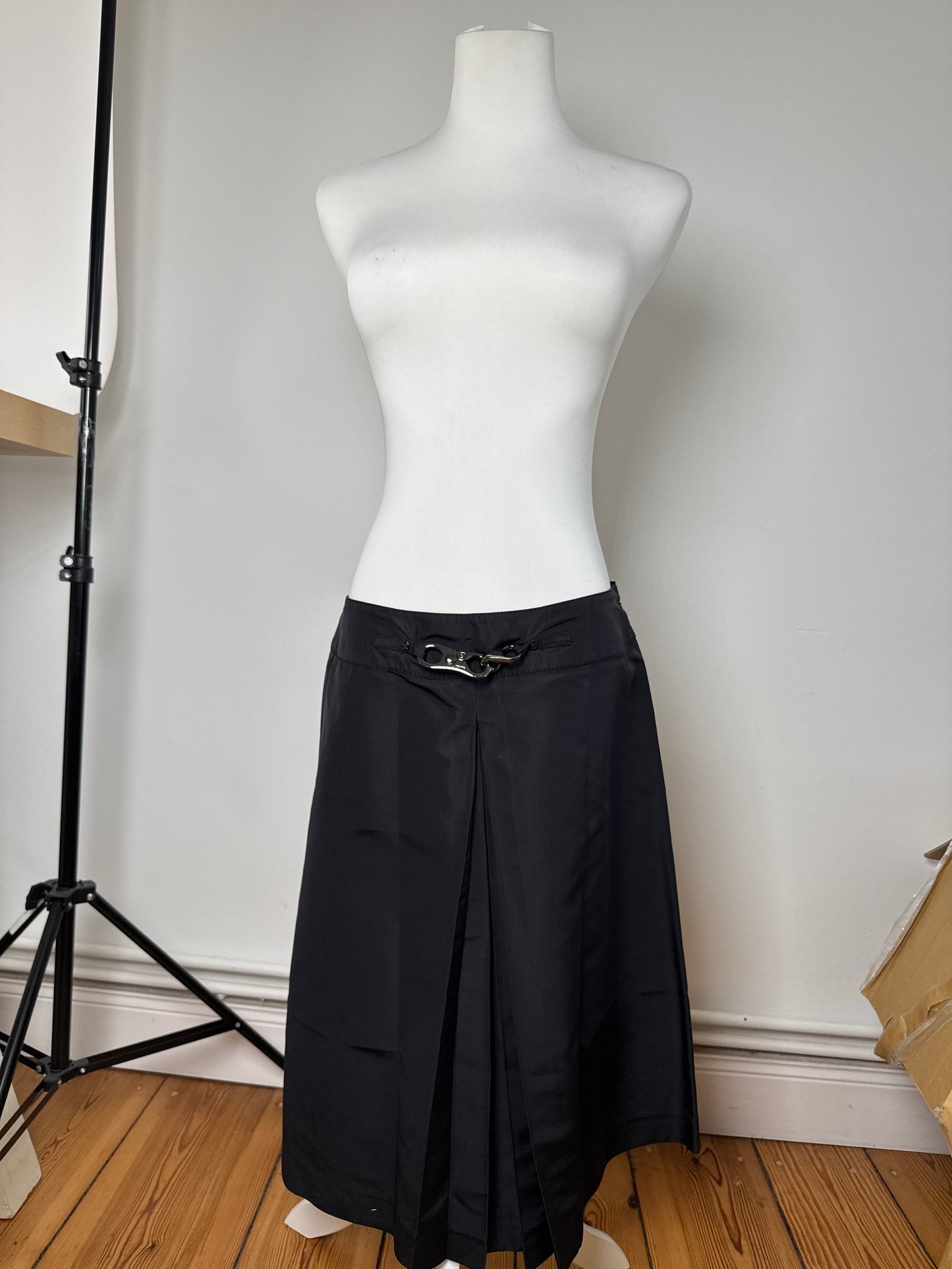 Vintage Celine Polyester skirt black 40