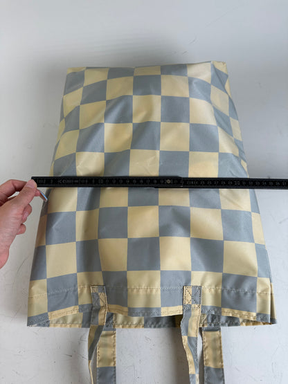 Vintage Comme des Garçons Checkerboard Nylon Tote Light Yellow Grey