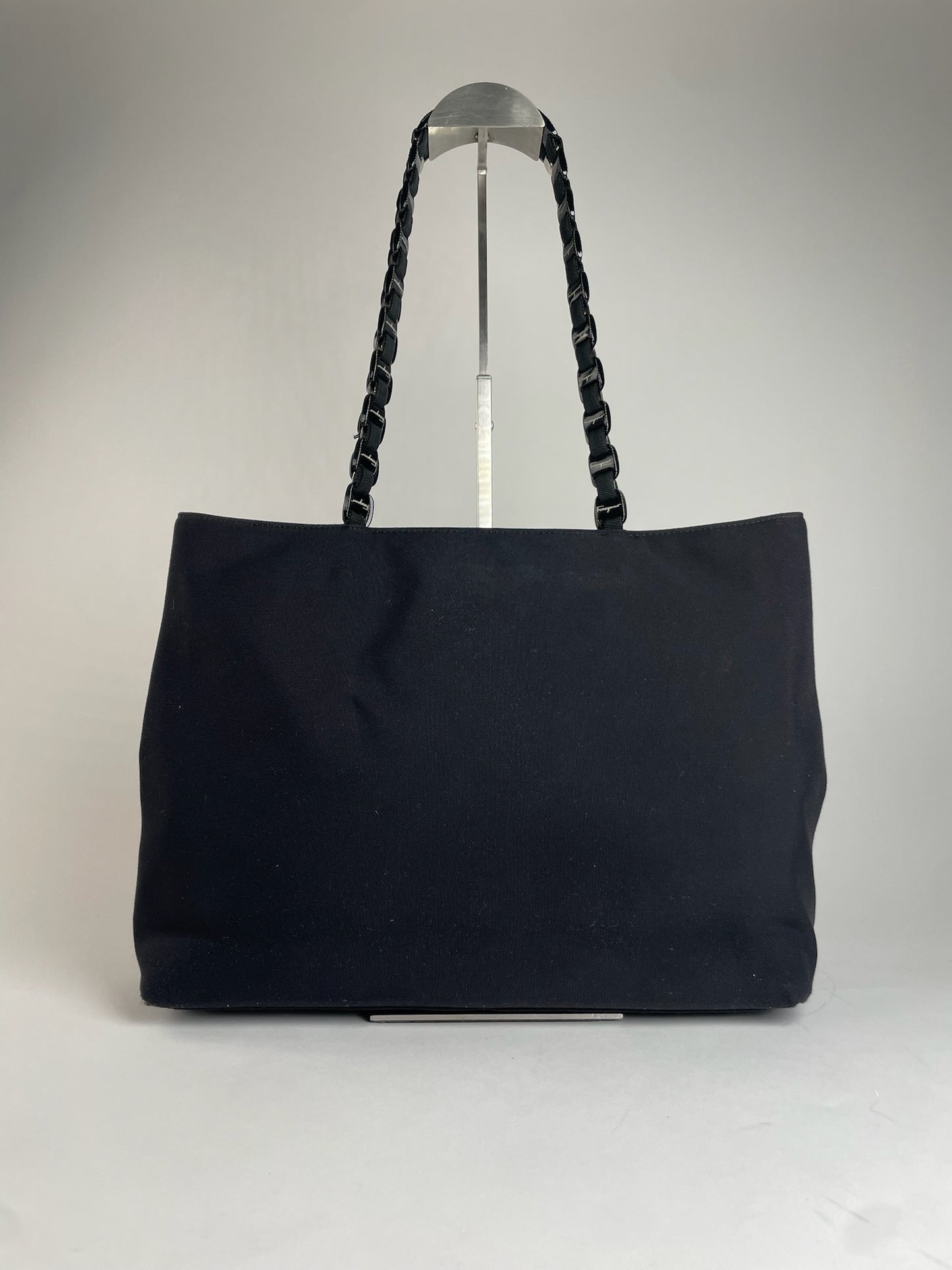 Vintage Salvatore Ferragamo Polyester Handbag Black