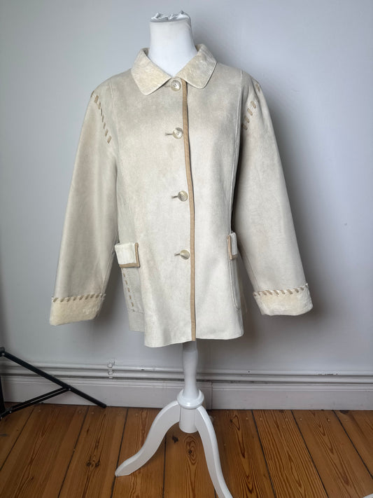 Vintage Kansai Yamamoto Suede Jacket Cream M