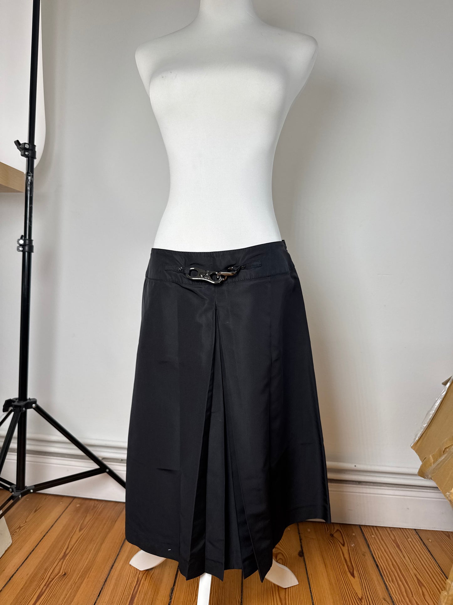 Vintage Celine Polyester skirt black 40