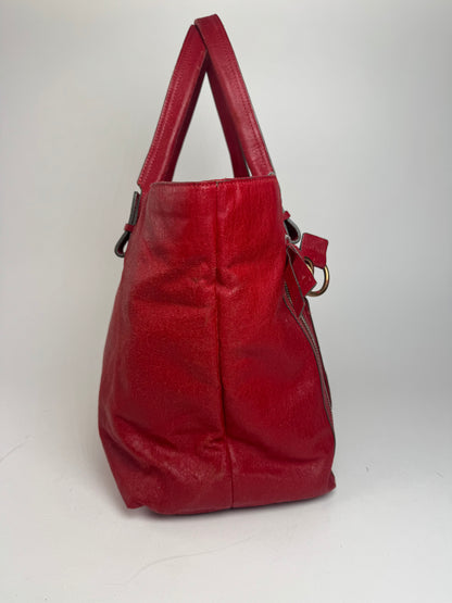 Vintage Chloe Leather Handbag Red
