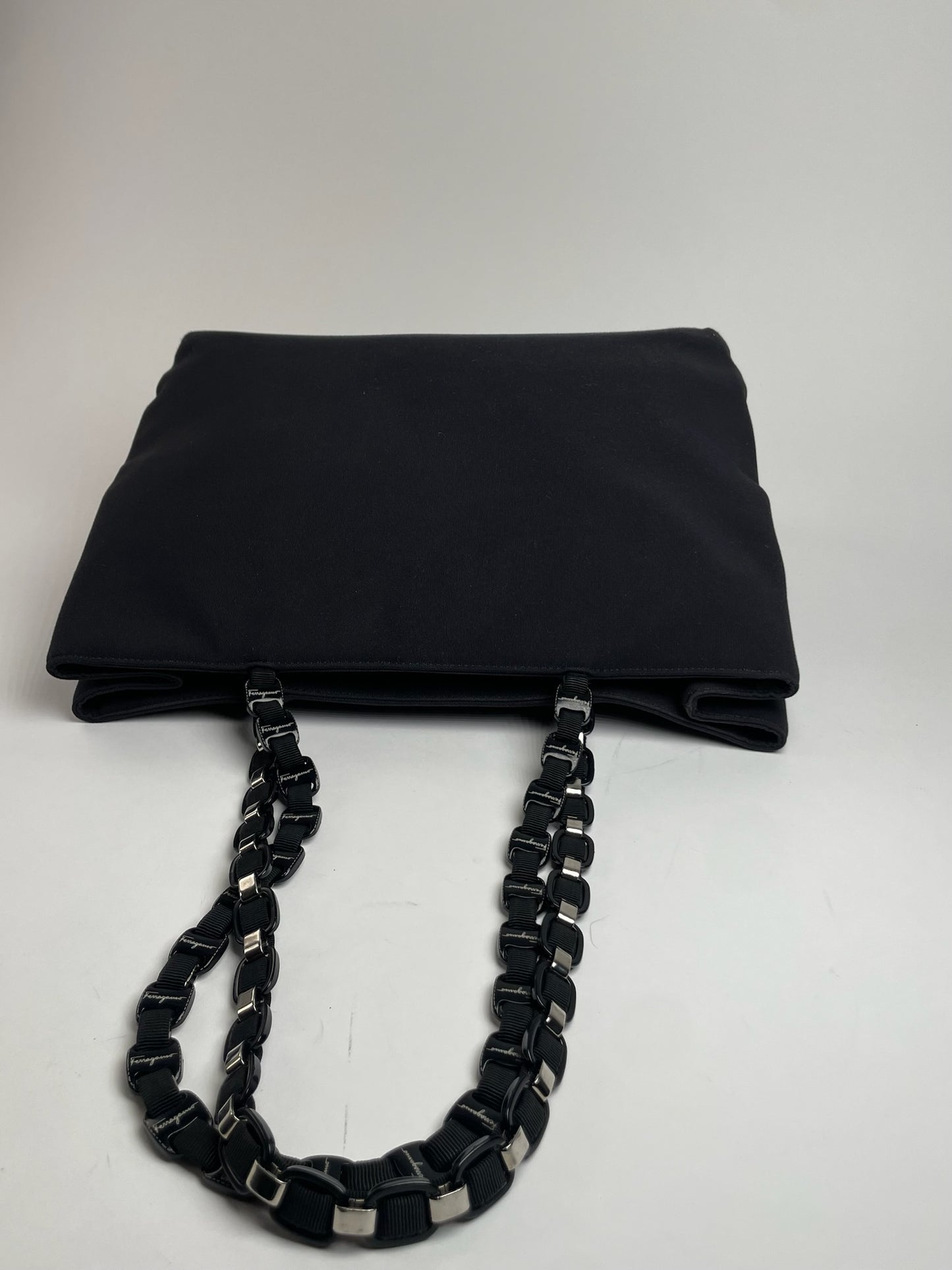 Vintage Salvatore Ferragamo Polyester Handbag Black