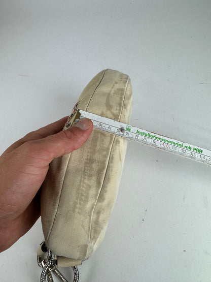 Vintage Versace suede bag beige pink