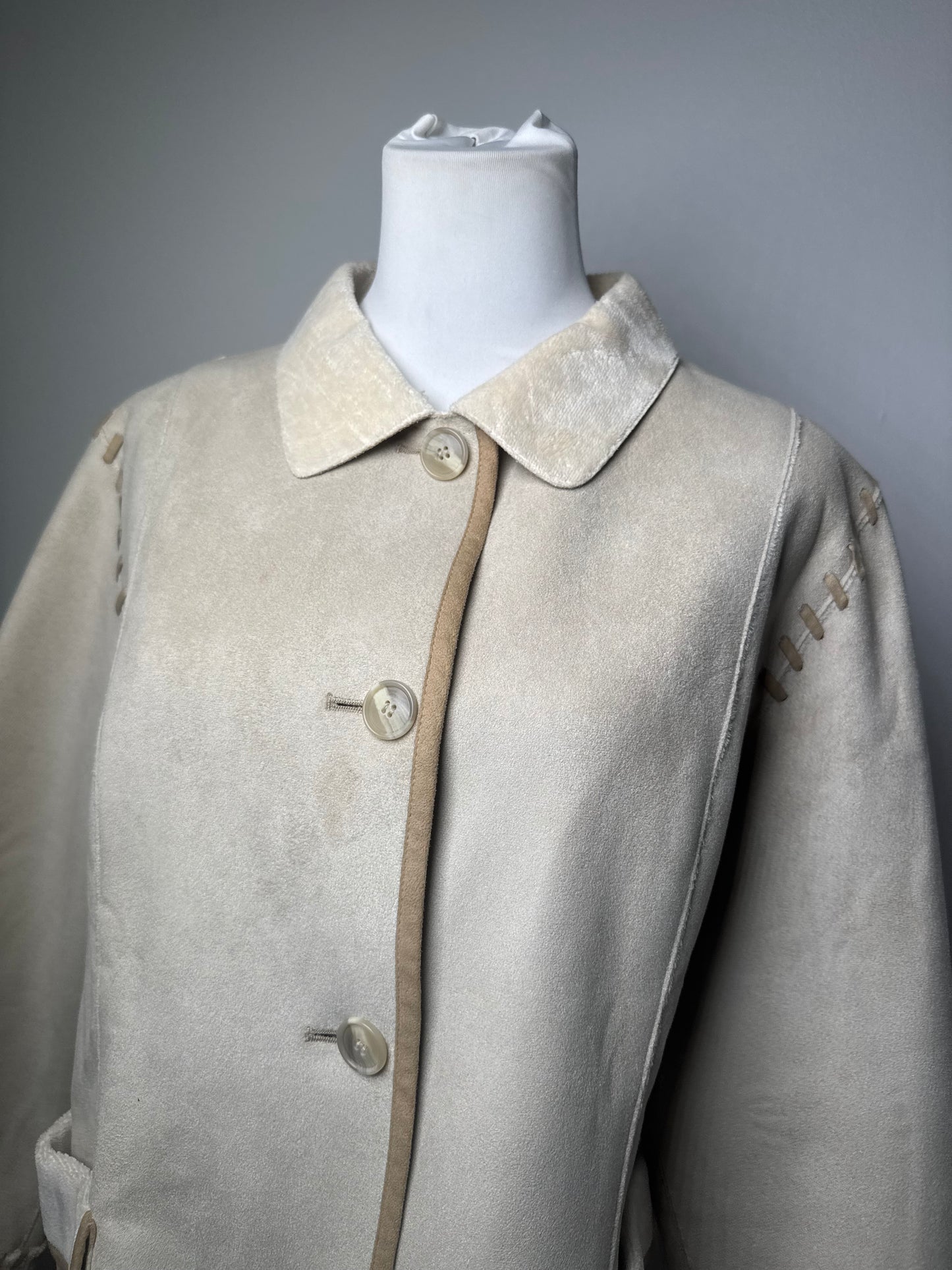 Vintage Kansai Yamamoto Suede Jacket Cream M