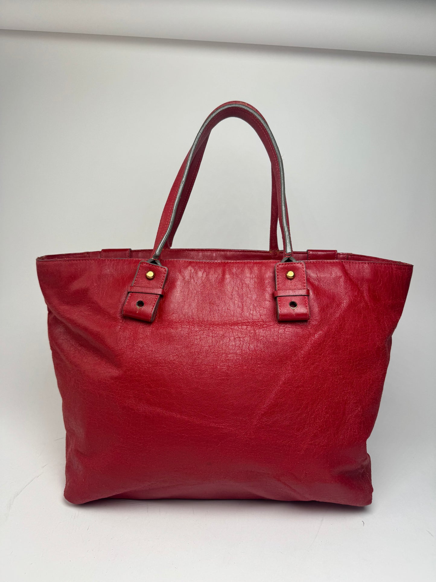 Vintage Chloe Leather Handbag Red
