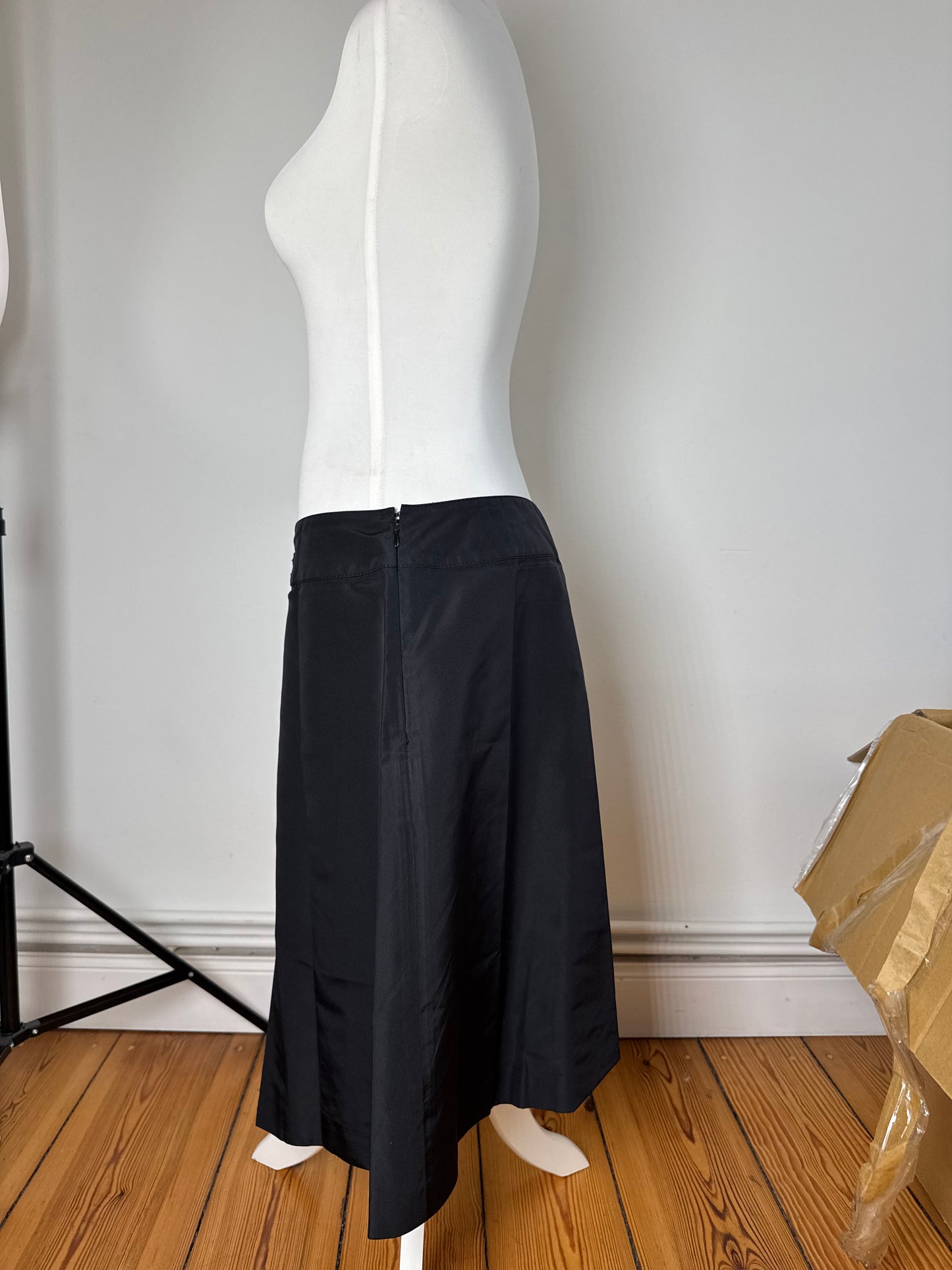 Vintage Celine Polyester skirt black 40