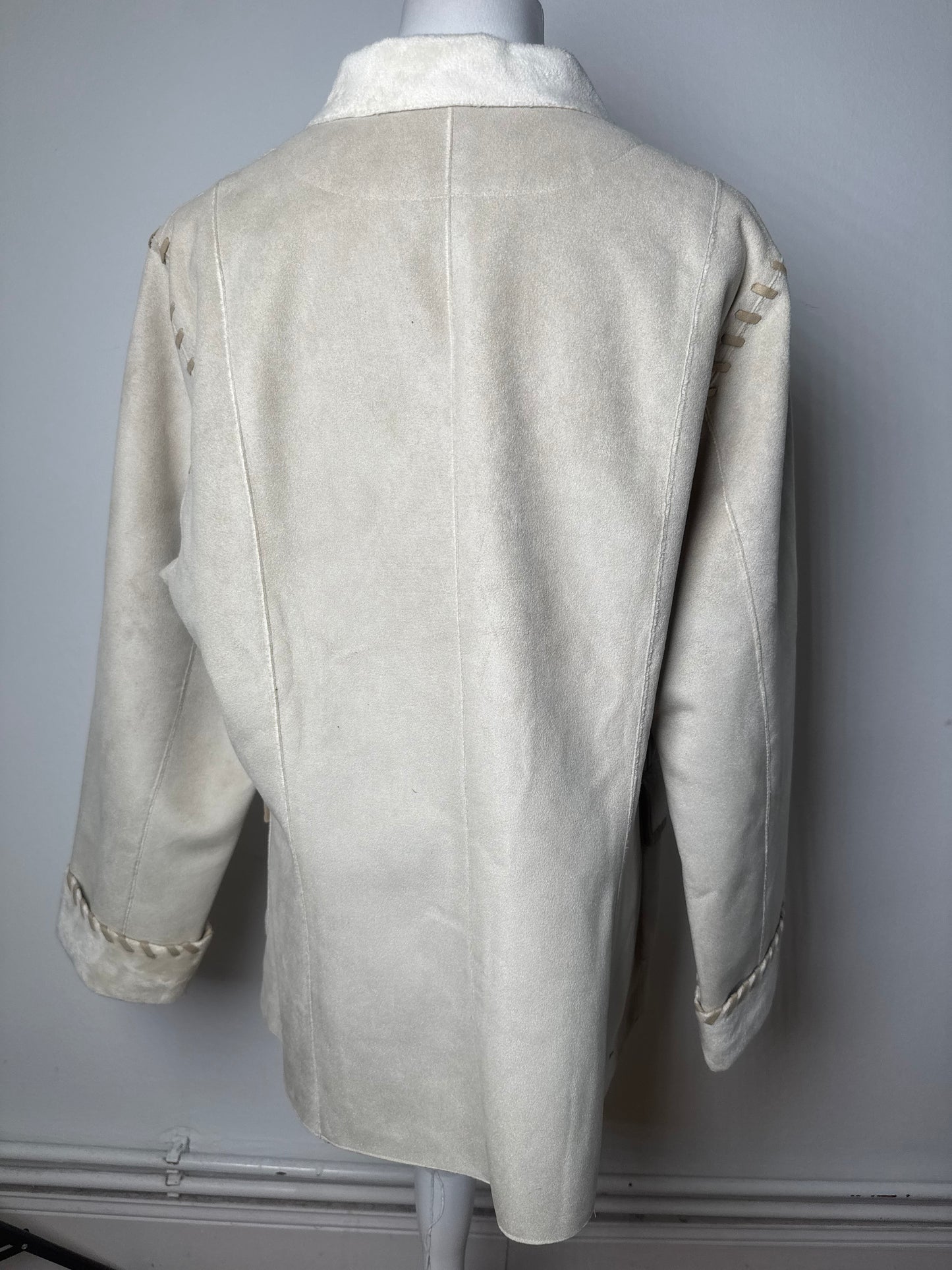 Vintage Kansai Yamamoto Suede Jacket Cream M