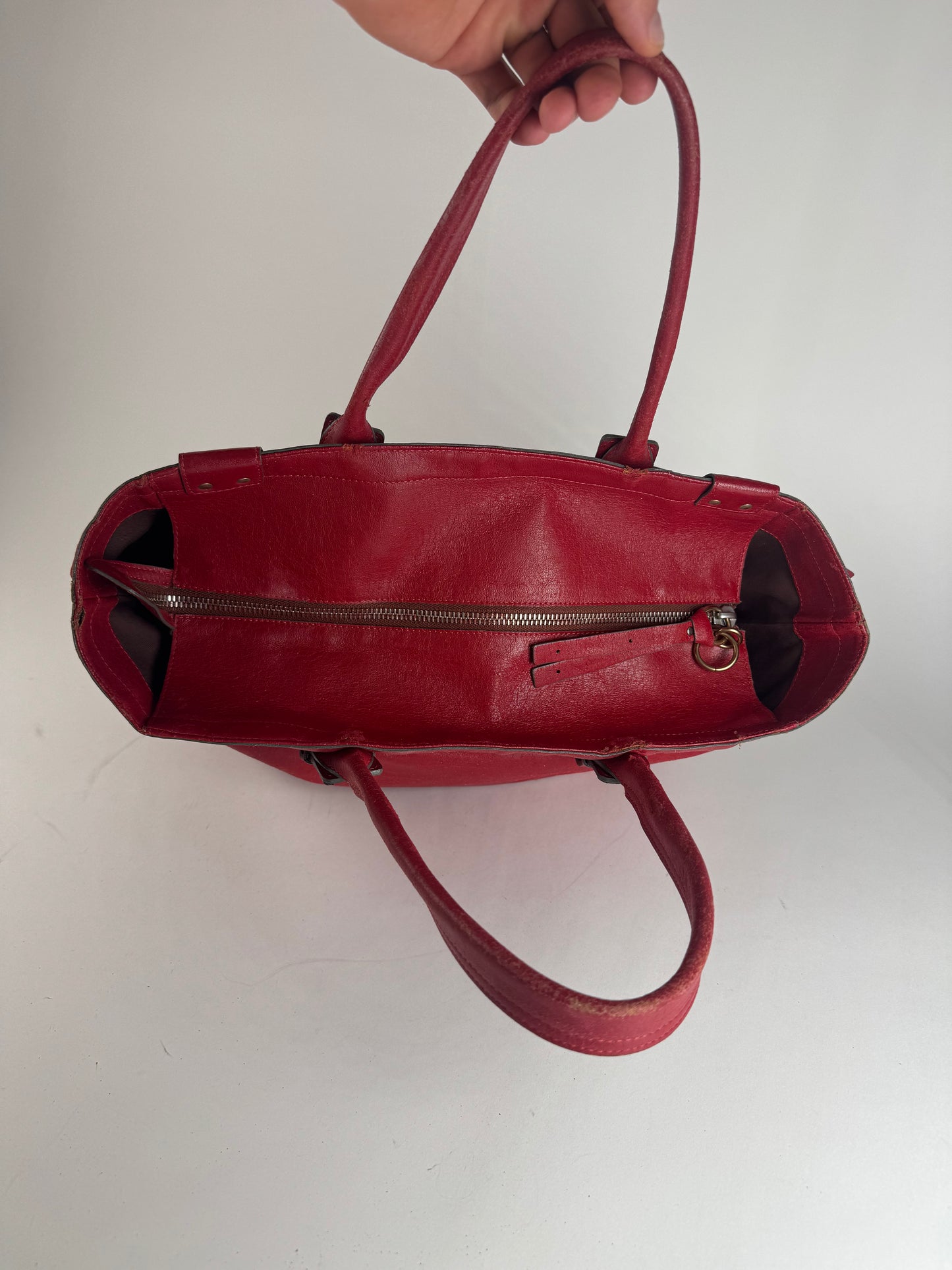 Vintage Chloe Leather Handbag Red