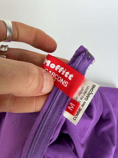 Vintage Comme des Garçons Peggy Moffitt Striped Sleeve Top Early 2000s Purple M