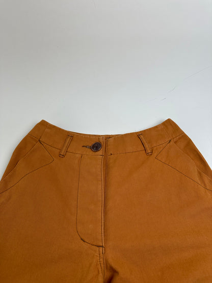 Vintage Vivienne Westwood Cotton Blend Trousers Rust S