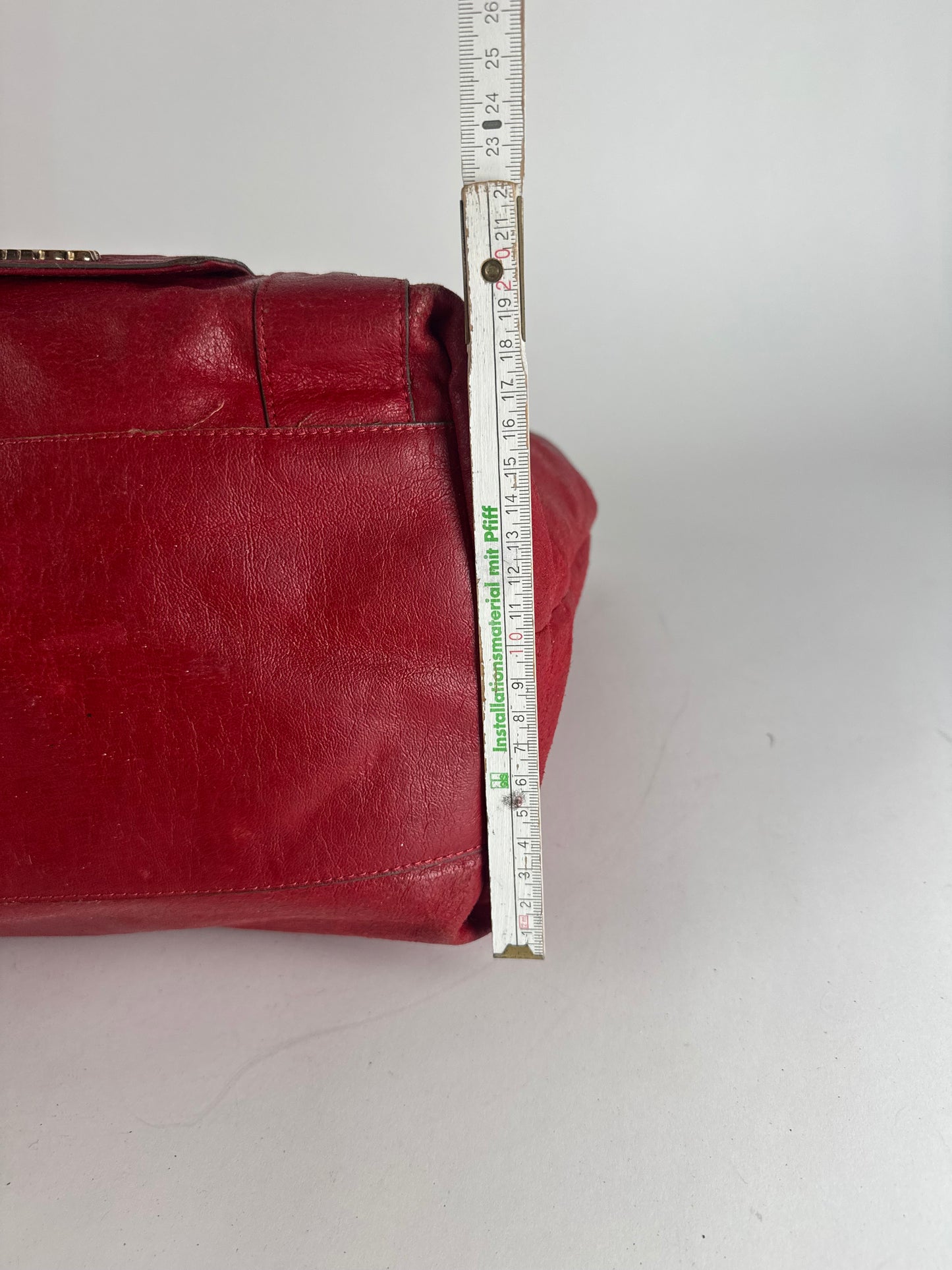 Vintage Chloe Leather Handbag Red