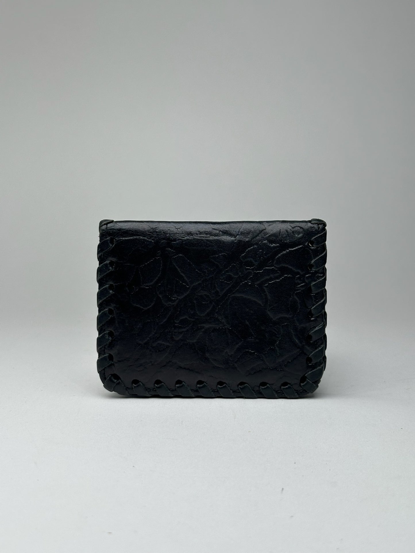 Porte-cartes vintage en cuir noir Vivienne Westwood