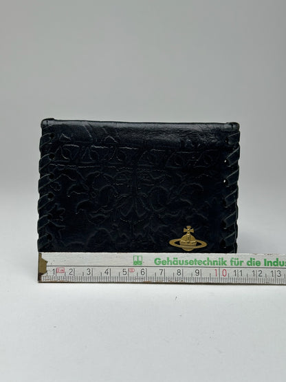 Porte-cartes vintage en cuir noir Vivienne Westwood