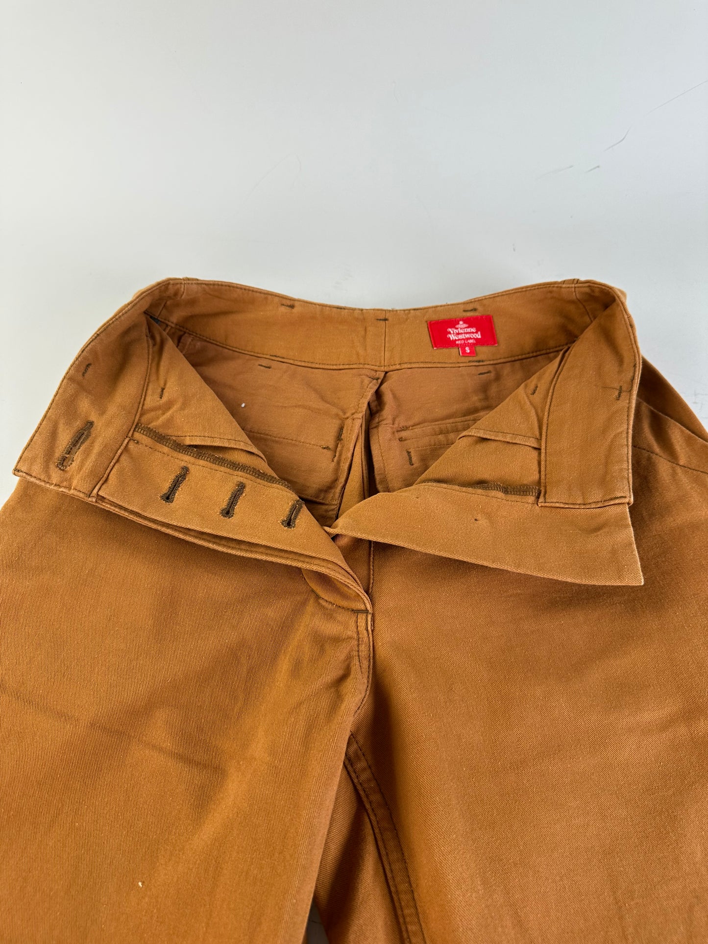 Vintage Vivienne Westwood Cotton Blend Trousers Rust S