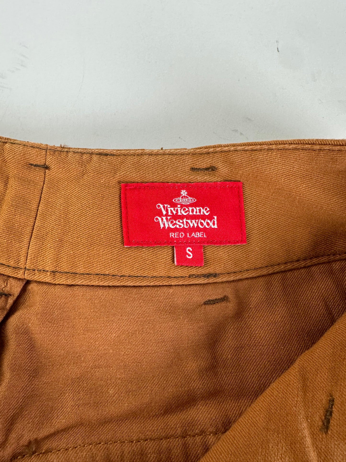 Vintage Vivienne Westwood Cotton Blend Trousers Rust S