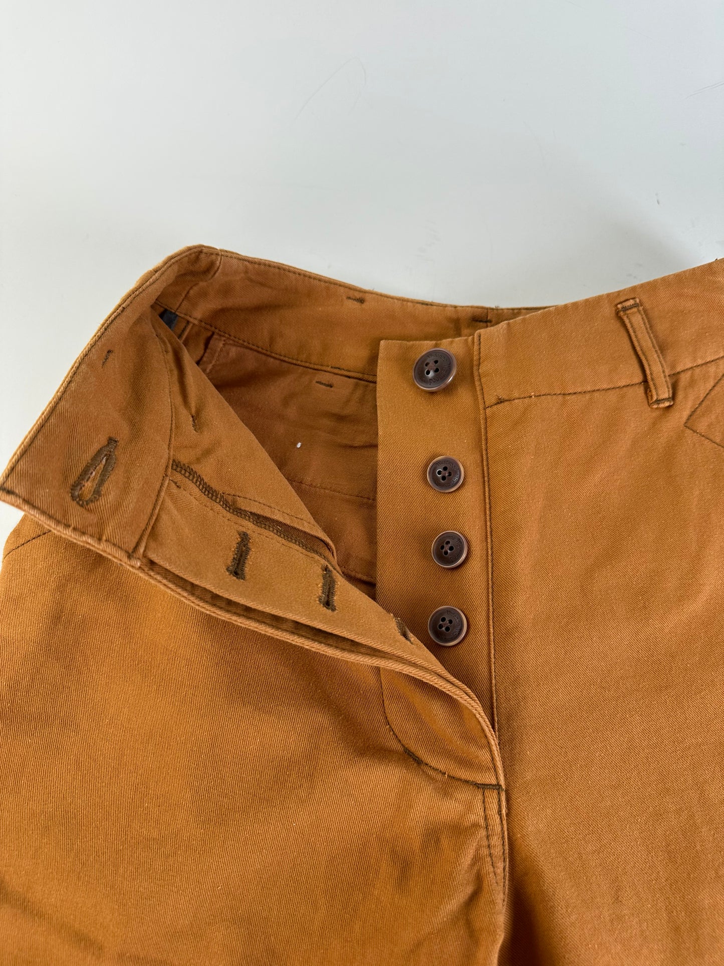 Vintage Vivienne Westwood Cotton Blend Trousers Rust S
