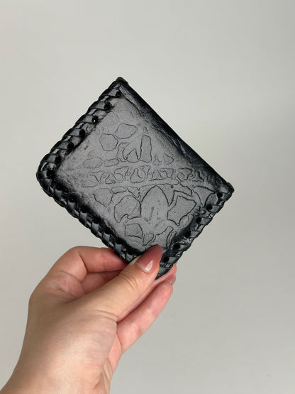 Porte-cartes vintage en cuir noir Vivienne Westwood