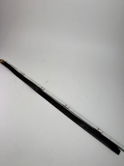 Vintage Celine Carriage Logo Leather belt Brown